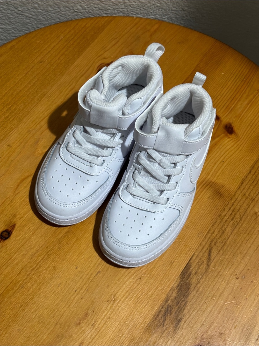 Kids All-White High-Top Sneakers - Comfortable Everyday Shoes 9C